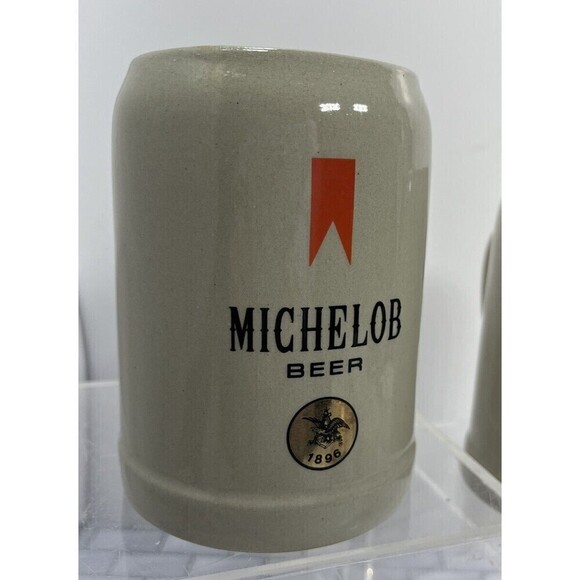 Vintage 2 MICHELOB Beer German Large Ceramic Beer Mug RARE .5L Peter Simon GERZ - Picture 3 of 13